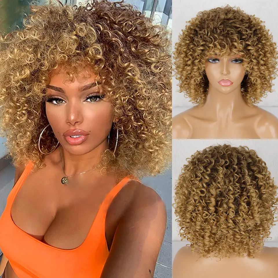 Synthetic Afro Curly Wig African Wigs for Black Women