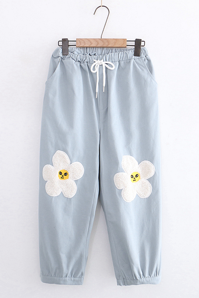 Title 5, Pantalon Casual Loose Bloomers Nine Points Femm...