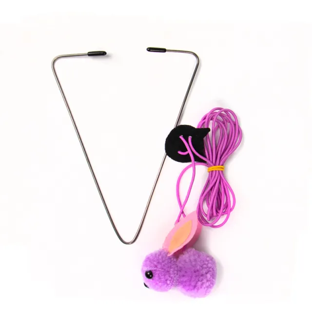 Cat Teaser Toy Hanging Door Pet Purple Hook Rabbit - Shop at LoveMi