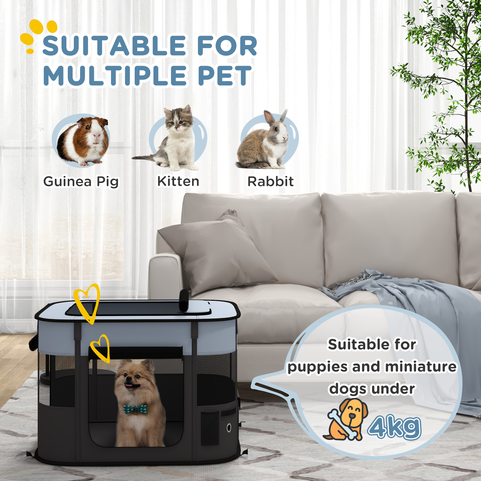 Foldable Dog Fence With Storage Bag, Suitable For Indoor-outdoor Use, Portable — image 10