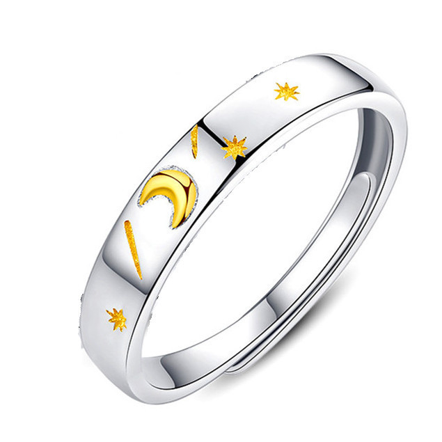 Title 5, Moon Star S925 Silver Simple Student Men And Wo...