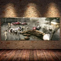 Racing Repair Canvas Painting Poster Home Living Room Decor - 2 Style - View 1