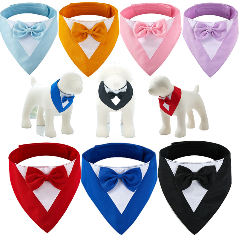 Title 2, Pet Suit Triangular Binder Bow Saliva Towel, a ...