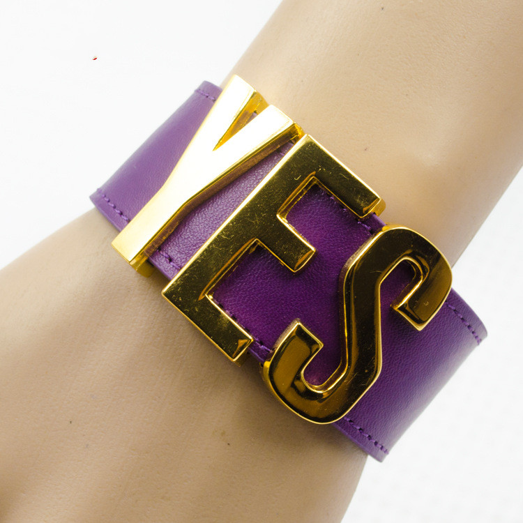 Letter Style Wrist Strap Personalized Leather Men's Simplicity Bracelet