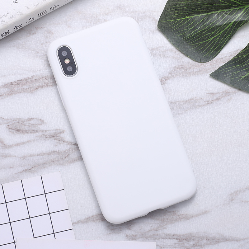 Coque de téléphone unie intégrale pour femme – noire – iPhone XS Max