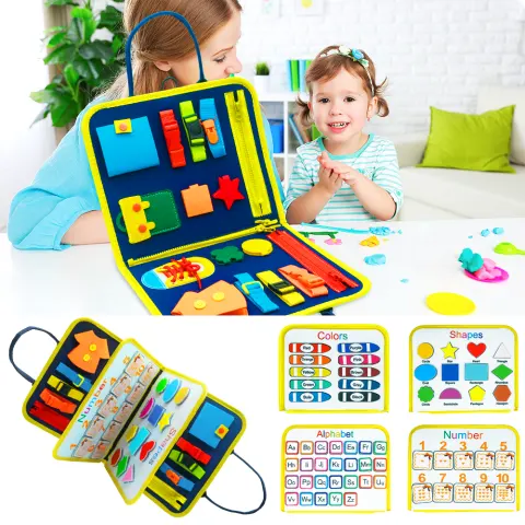 New Busy Book Children's Board Dressing and Buttoning Learning