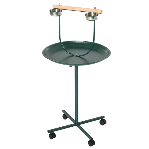 Rolling T Bracket Bird Training Activity Playground With Perch Green - Shop at LoveMi