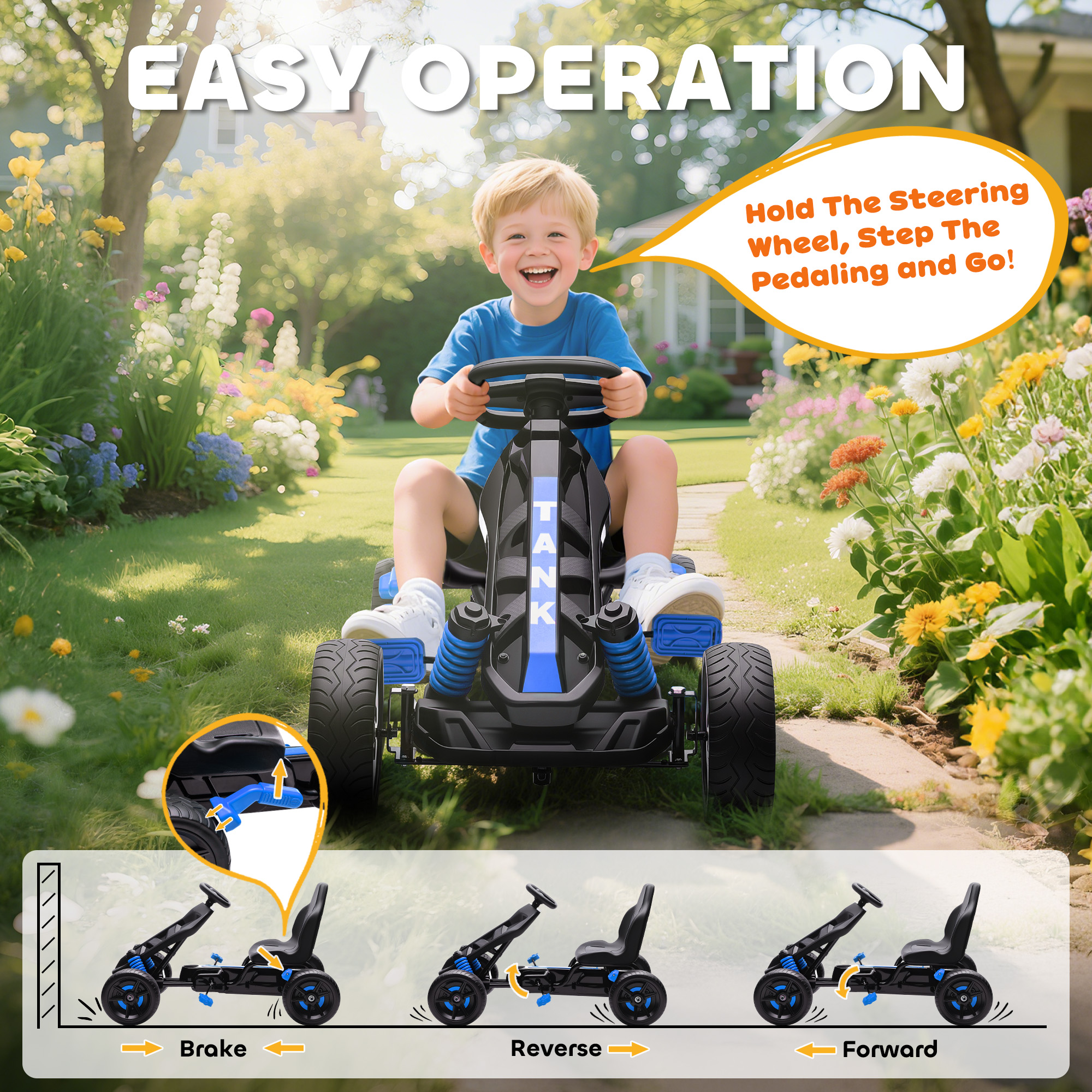A Pedal Kart Suitable For Children Aged 3-6 Years Old, Equipped With A Free — image 4
