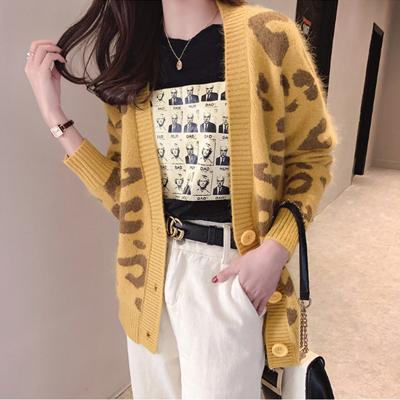 Korean Style Loose Knit Sweater Women's Cardigan With A Top