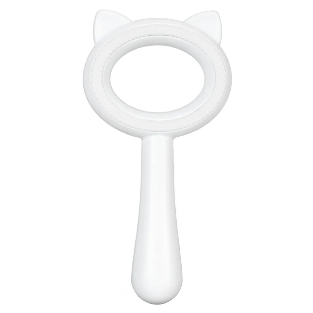 Pet Grooming Brush Double Sided Deshedding Massage Comb Quick Clean Up Comfortable Handle For Cats Dogs Pets - White