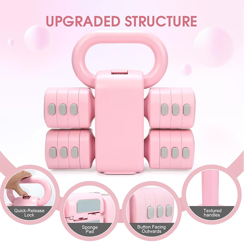 Multifunctional Dumbbells 2in 1 Home Dumbbell Kettlebells Adjustable Weight 13
