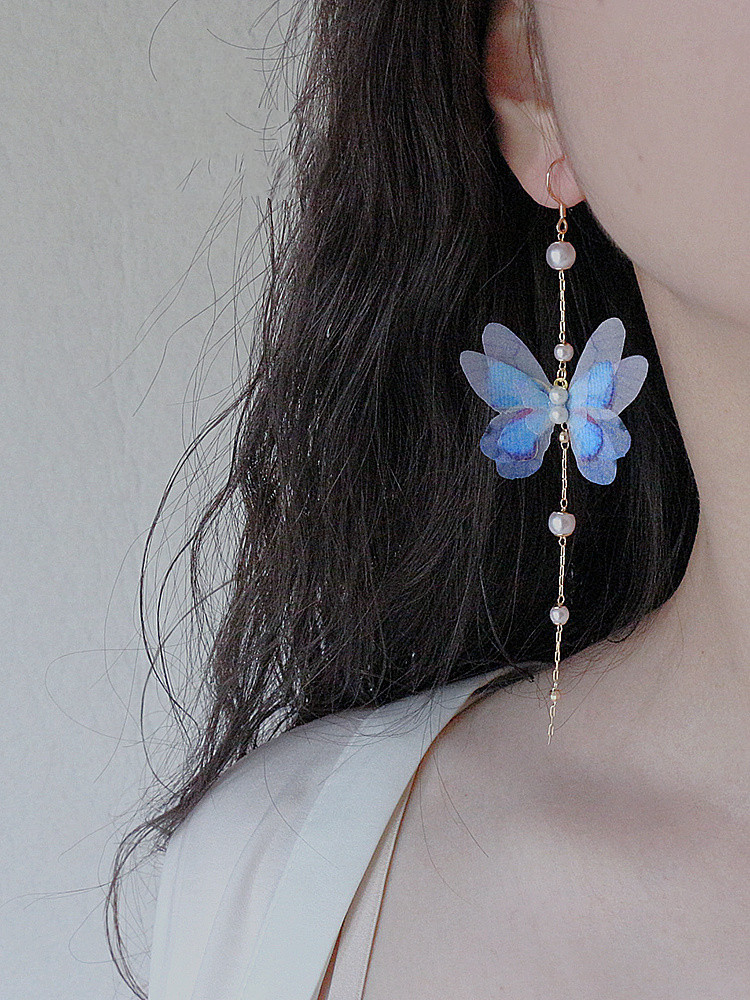 Title 3, Long Tassel Butterfly Super Fairy Style Earring...