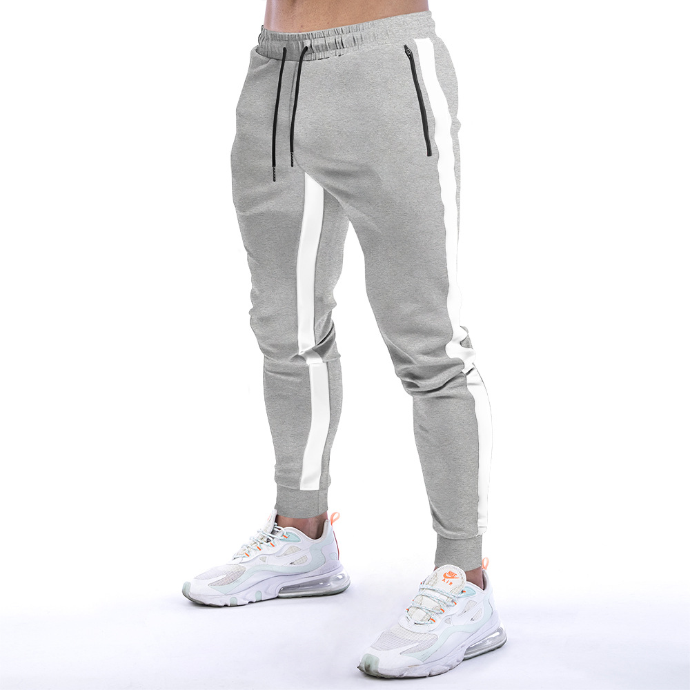 European And American Sports Men's Solid Color Fitness Trousers