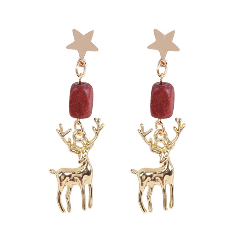 Elk Earrings Christmas Women's Decorative Earrings Long Earrings