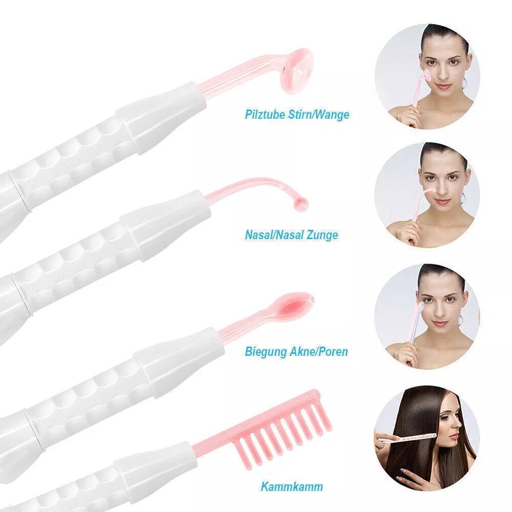 Portable High Frequency Electrotherapy Skin Therapy Wand Machine Acnes Remove