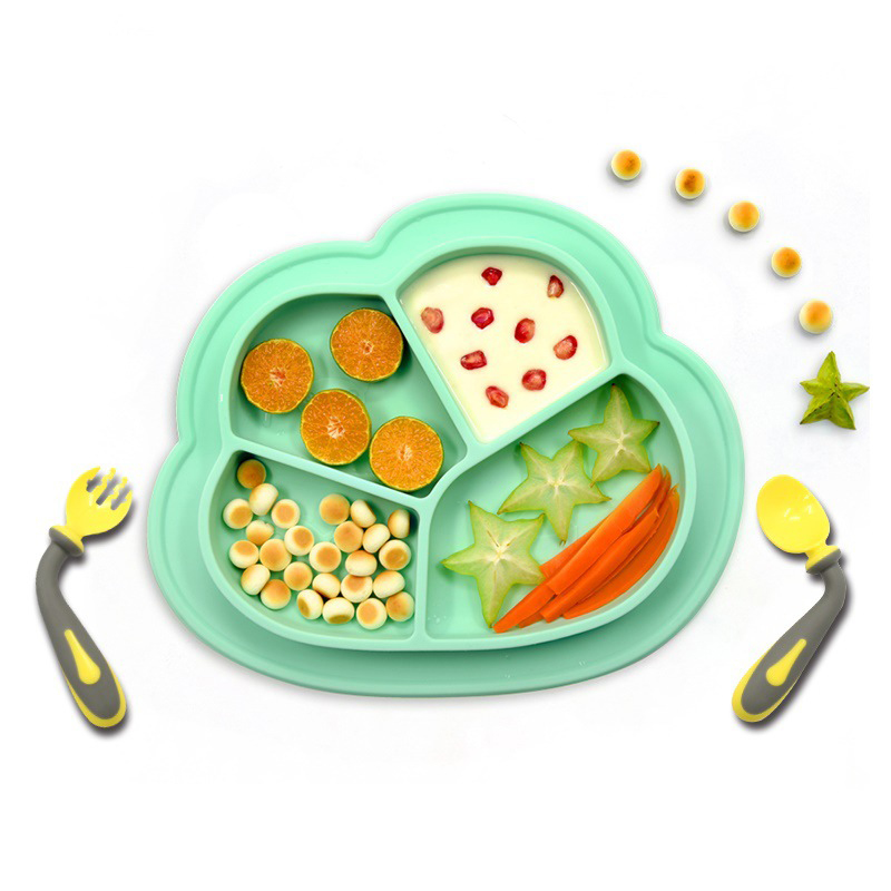 Title 9, Baby Plate Learn To Eat Training Spoon Tableware