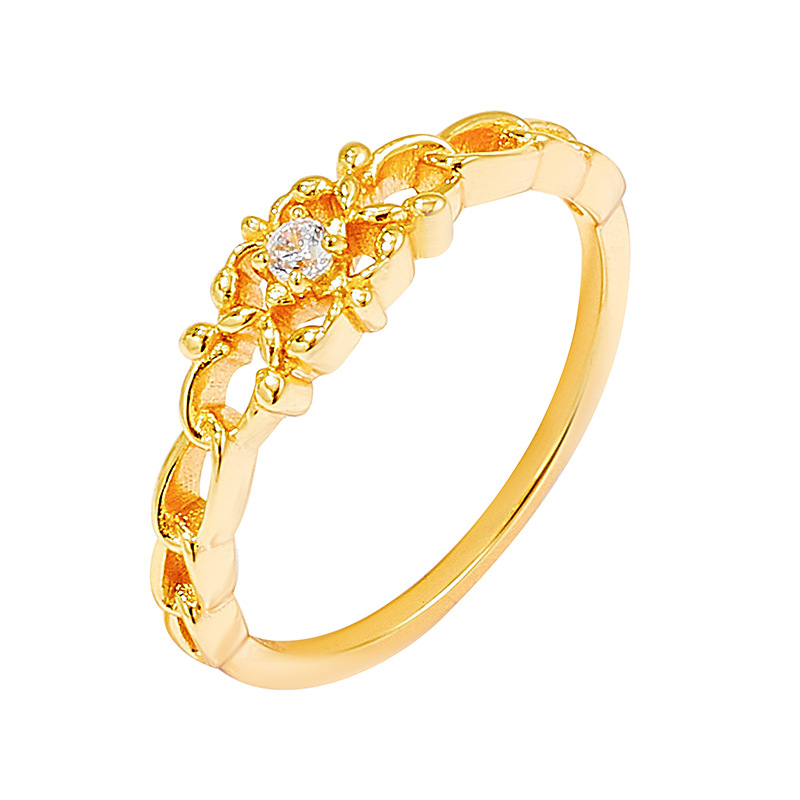 Title 5, Anello in oro 14K Star Twining Lace con zirconi...