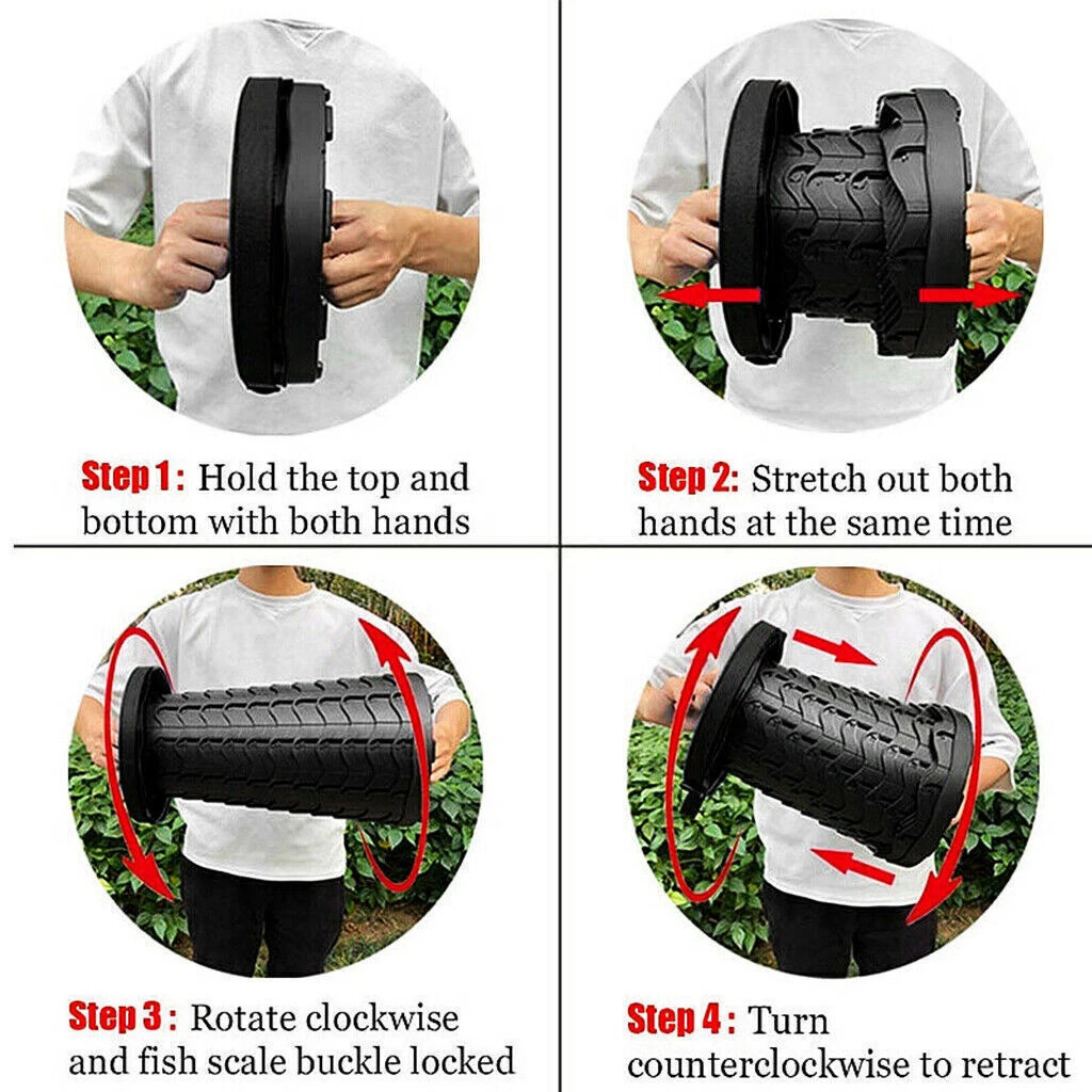 Folding Stool Portable Telescoping Seat Retractable Camping Adjustable UK — image 8