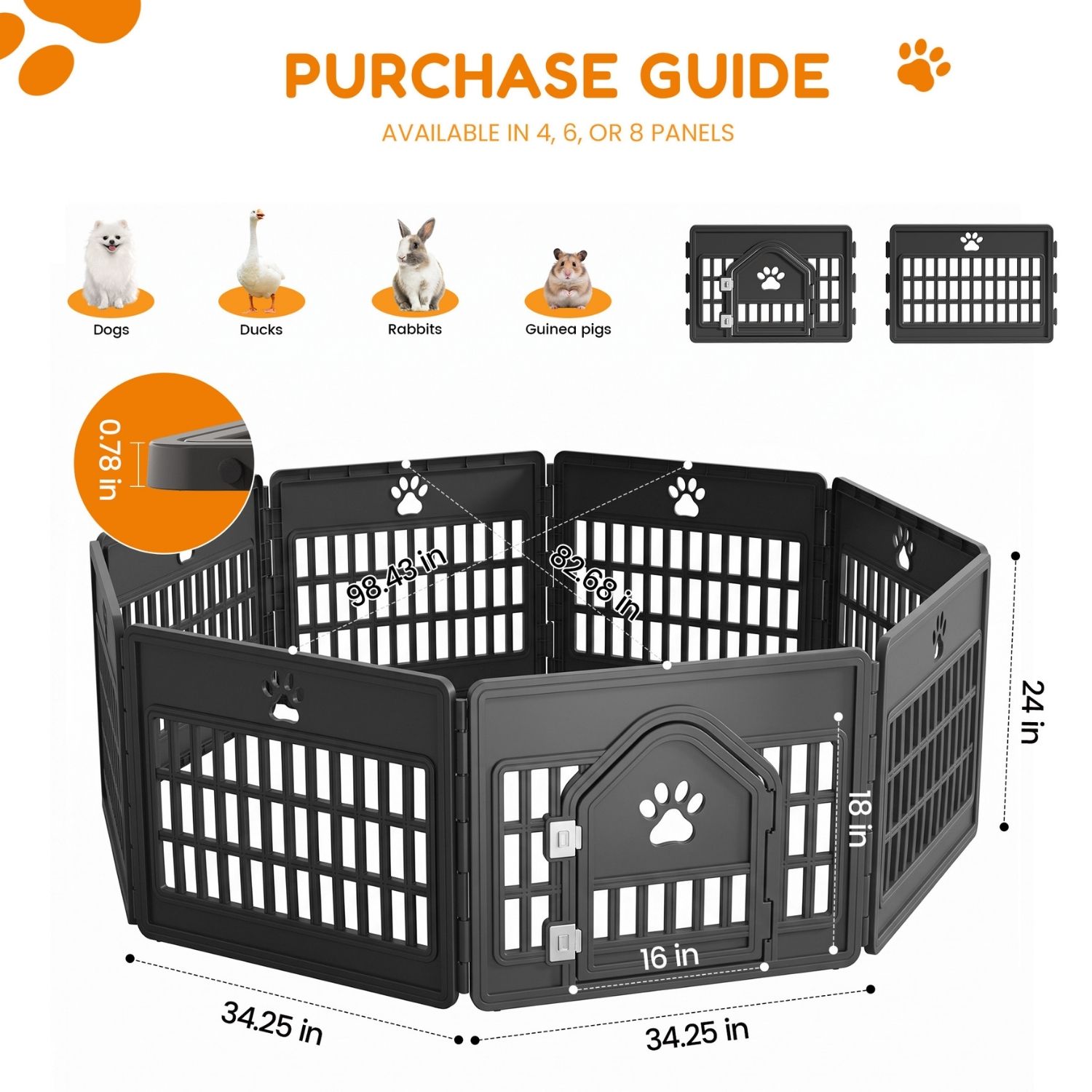 Plastic Dog With Movable Enclosure, Suitable For Small And Medium-sized Dogs, Cats And Rabbits. image 12