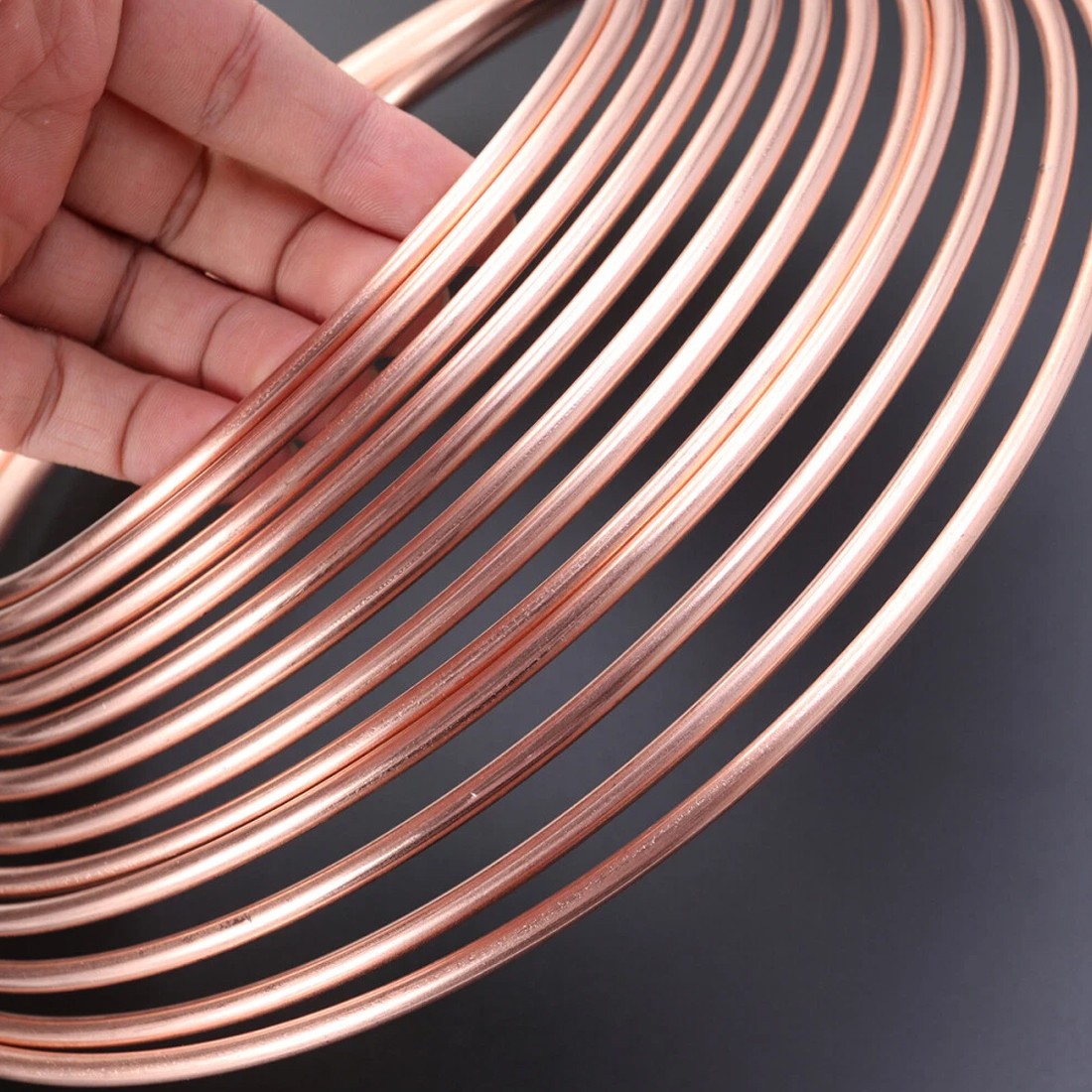 2x 25ft Copper Brake Pipe Line Tube Rolls Kit with 32 Nut Fittings — image 4