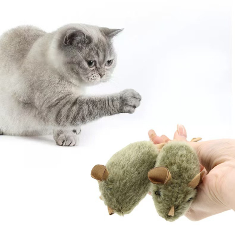 Funny Plush Mice Cat Toy Simulation Mouse Kitten Toy Bite-resistant Automatic Chirping Interactive Cat Chew Toy — foto 11