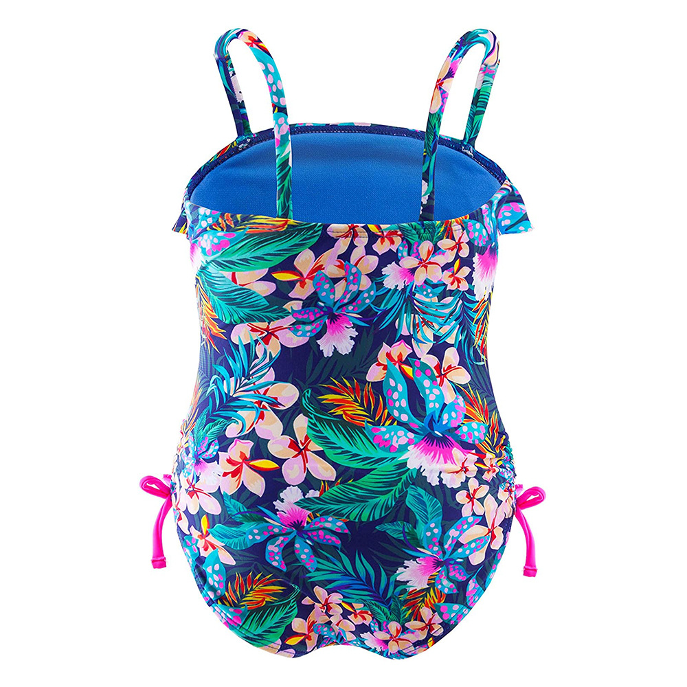 Girls Fashion Print Sling One Piece Swimsuit