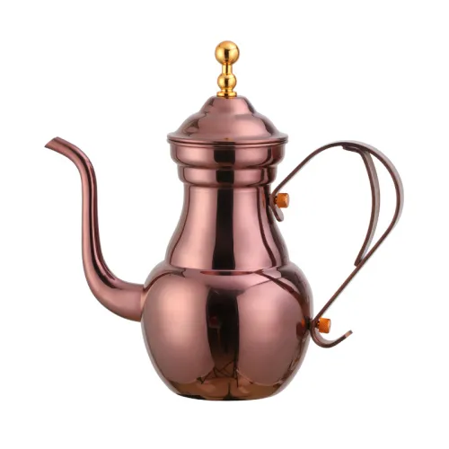 Vintage Stainless Steel Golden Teapot With Filter Screen Rose Gold - Shop at LoveMi