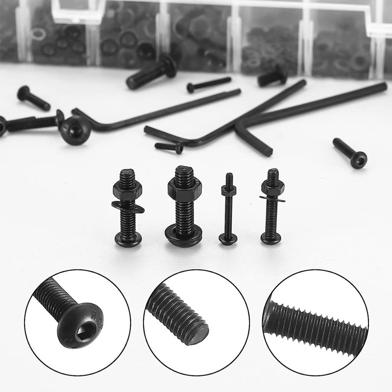 1225pcs Stainless Steel Hex Screws & Socket Bolts Nuts Set Assorted M2 M3 M4 M5 — image 9