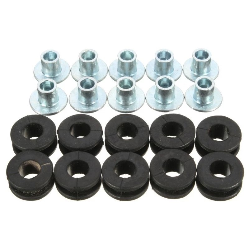 10PCS 6mm Motorcycle Rubber Washers Sleeve Fairing Grommets — image 5