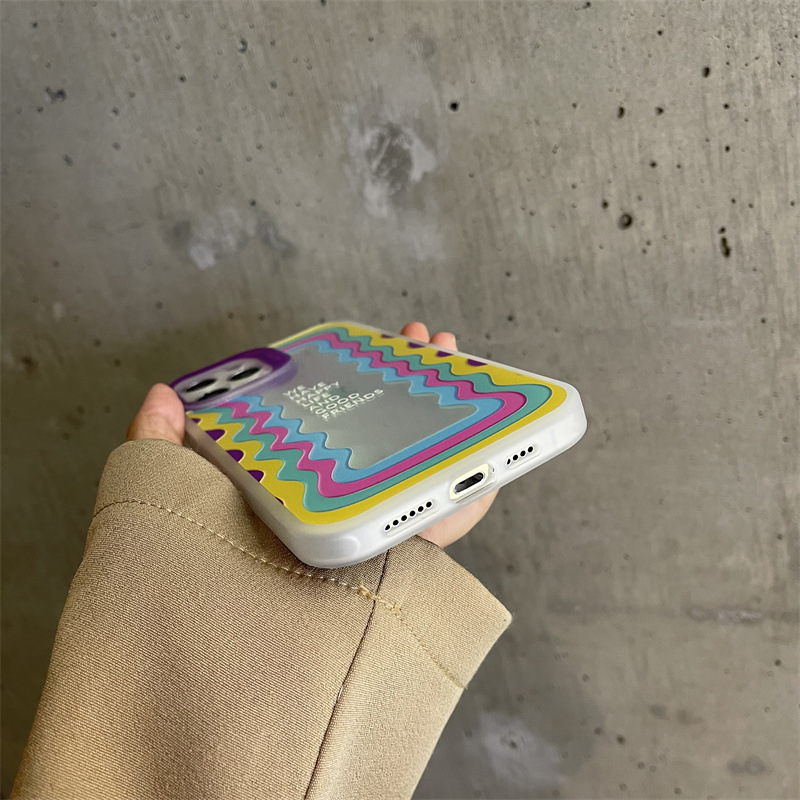 Wave Pattern Laser English Phone Case All Inclusive - Image 2
