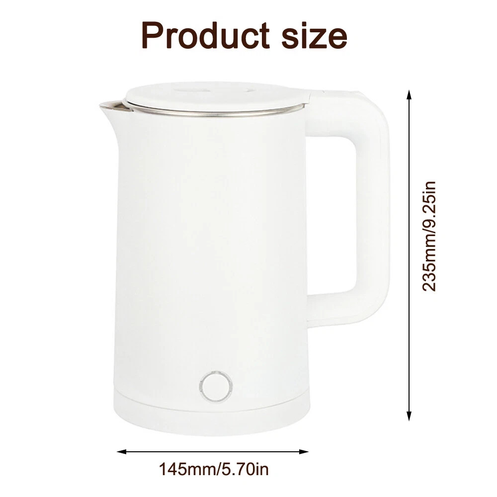 Cordless Electric Kettle 2L 1500W Stainless Steel Jug Overheat Protection 360 — image 6