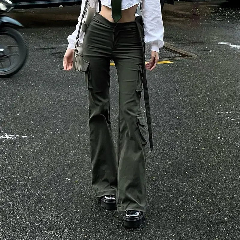 Women's Fashion Solid Color Straight Loose-fitting Casual Pants