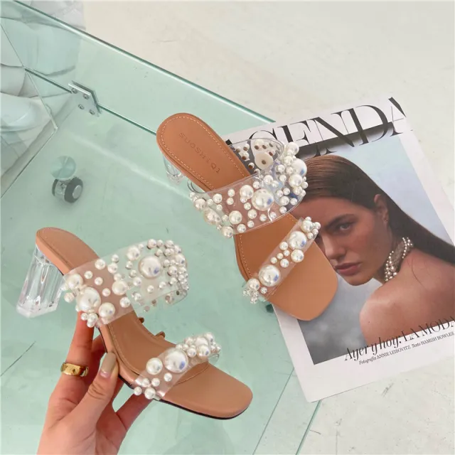 Women's Shoes White Pearl Flat Sandals Beach Wear Fairy Slippers All match Korean Version White - Shop at LoveMi