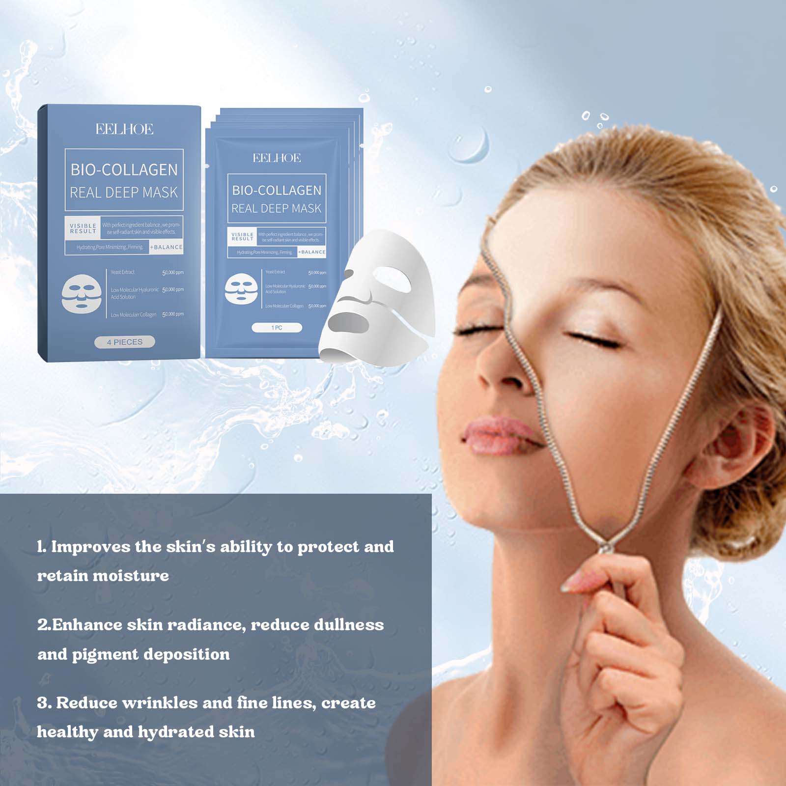 Only Supports Self Pickup With Waybill EELHOE Bio-Collagen Real Deep Mask Hydrating, Pore Minimizing, Firming Balance