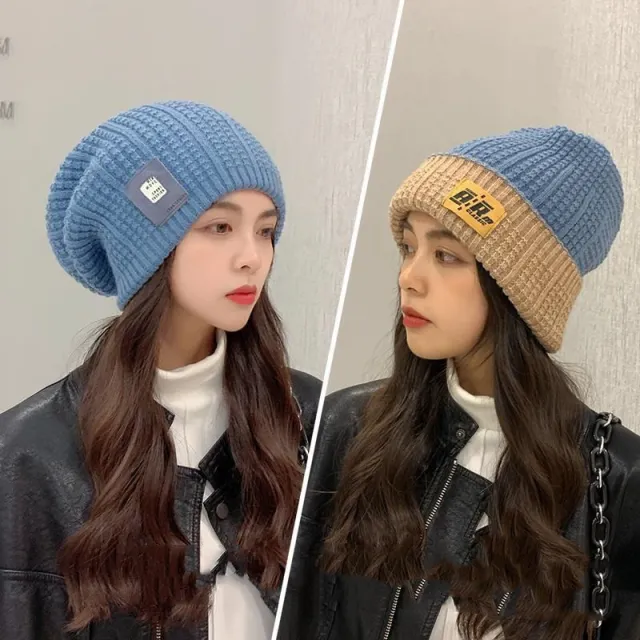 Winter All match Baotou Women Winter Earmuffs Warm Knitting Needle Light Blue - Shop at LoveMi