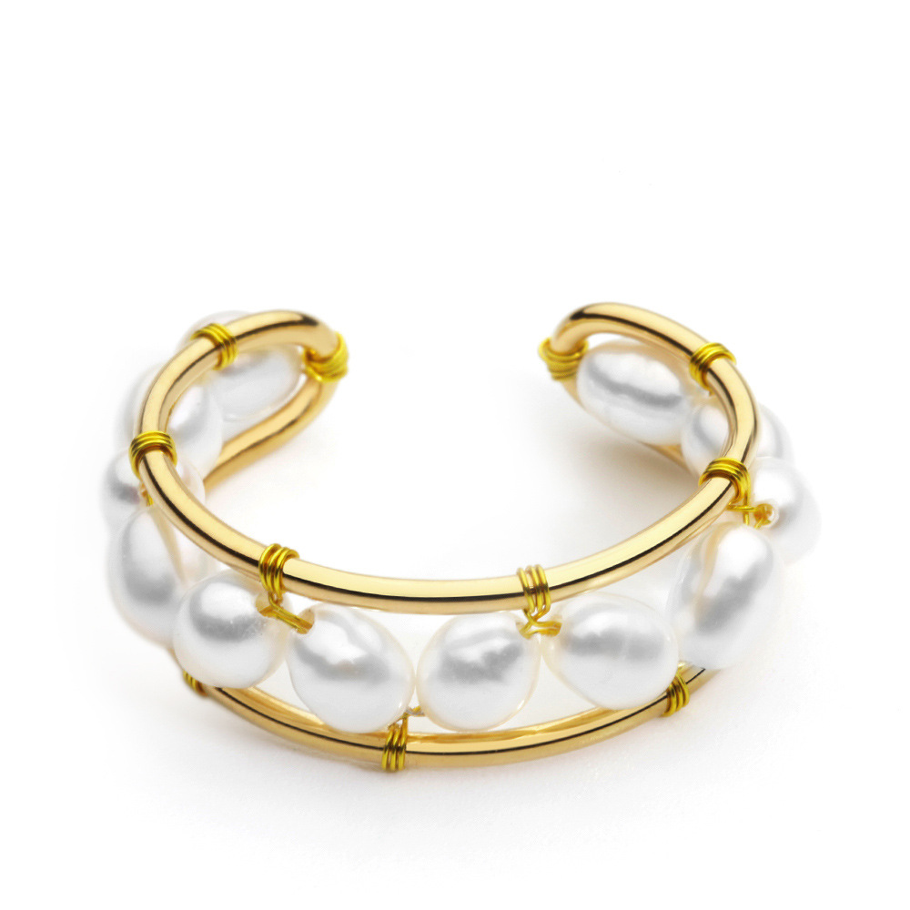 Pearl Ring Copper Jewelry Simple Niche Accessories