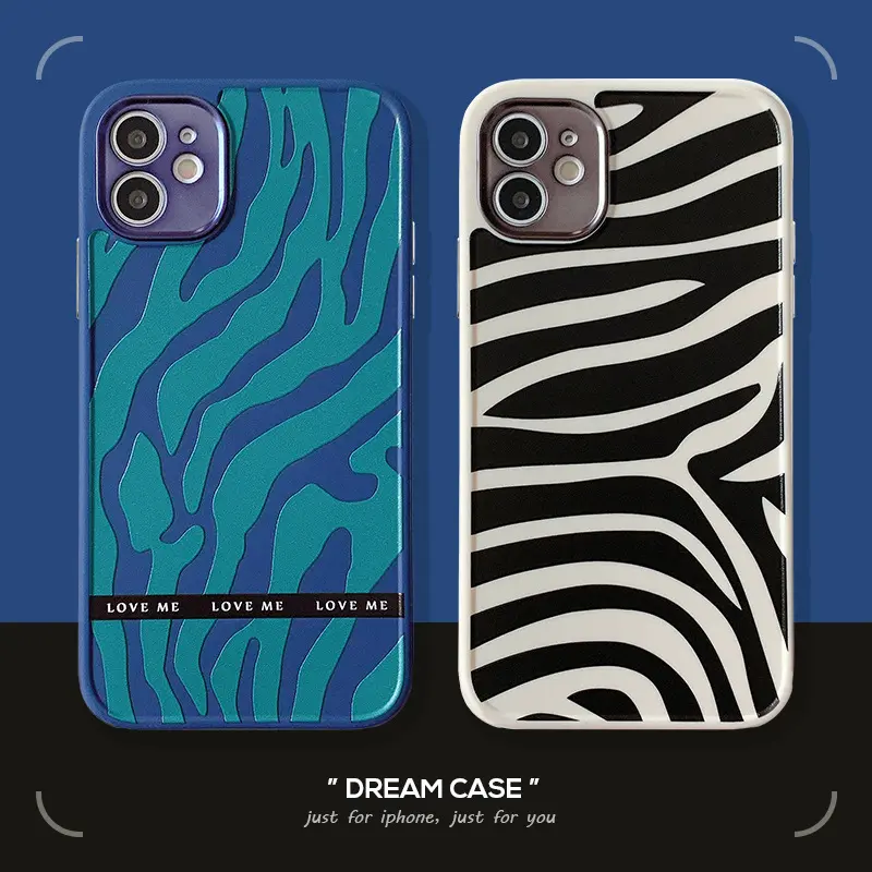 Zebra Pattern Phone Case Fine Hole Edge