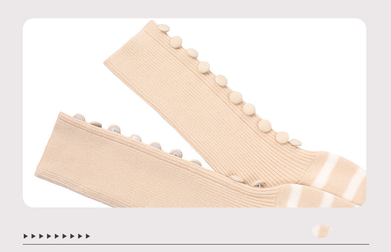 Women's Knitwear Buttons Contrast Striped Sweater