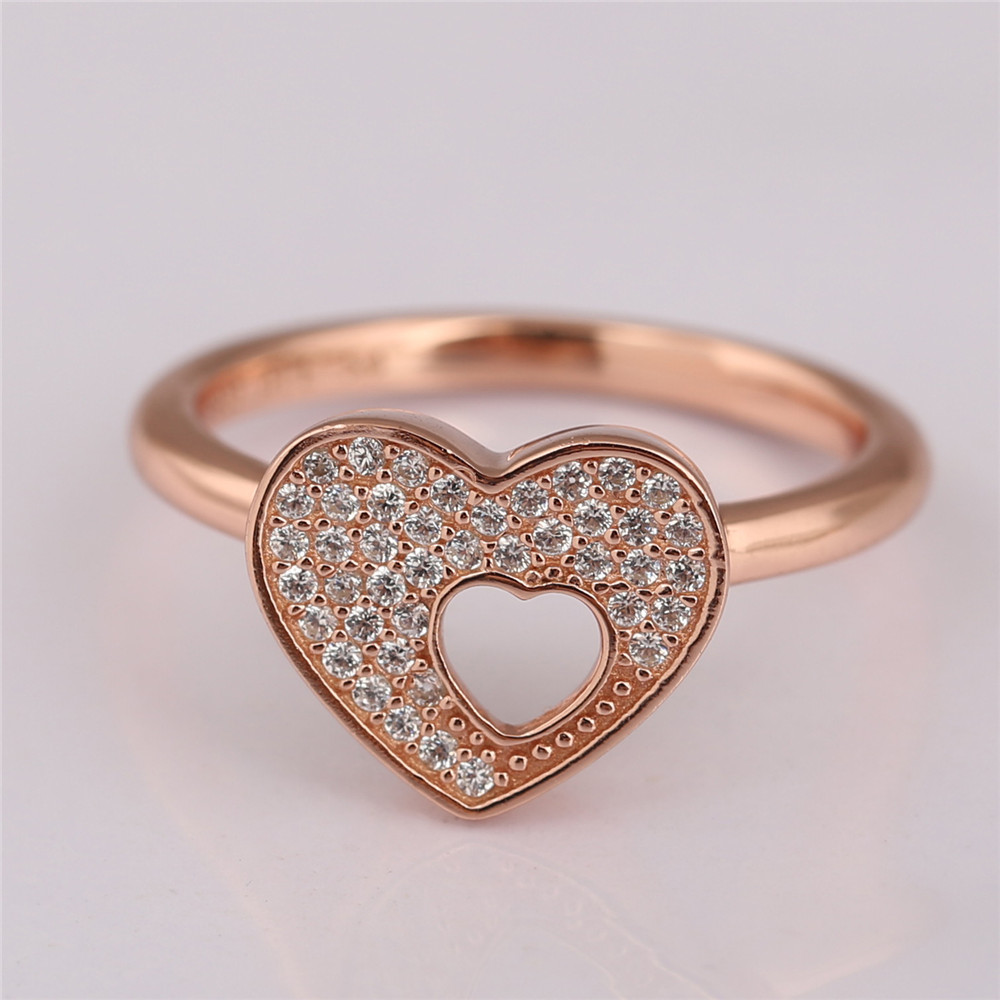 Flashing Electric Gold Puzzle Heart Ring