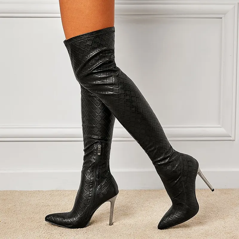 Autumn and Winter New Fine Heel with Black Slimming