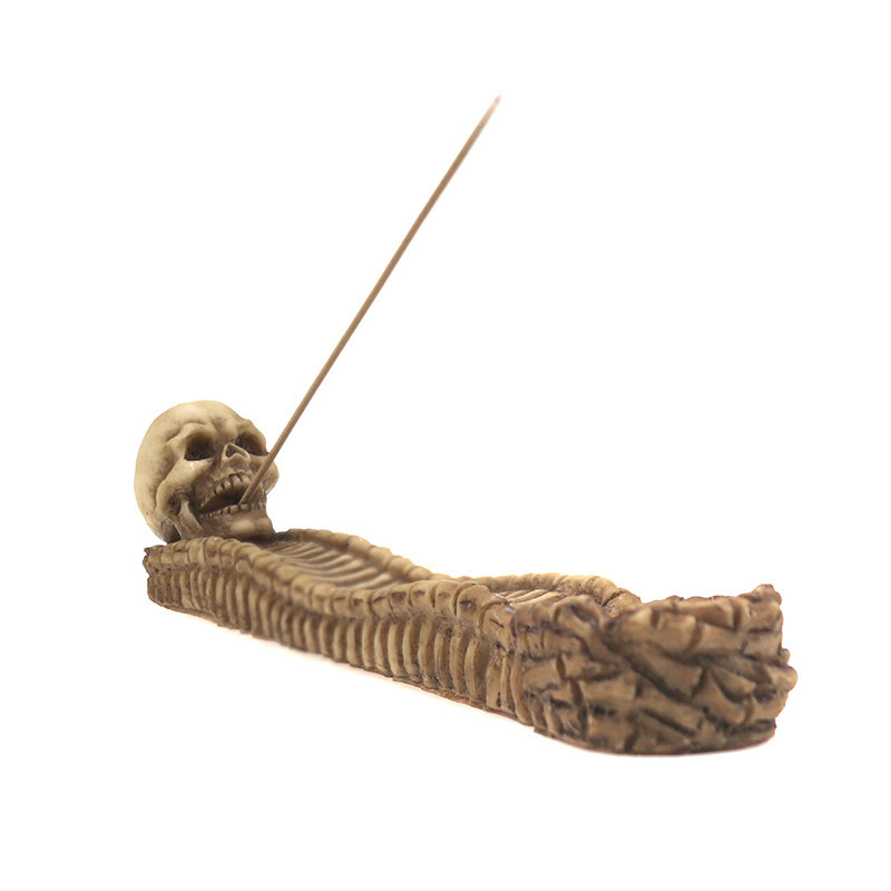 Halloween Resin Skull Incense Ornament (1style)