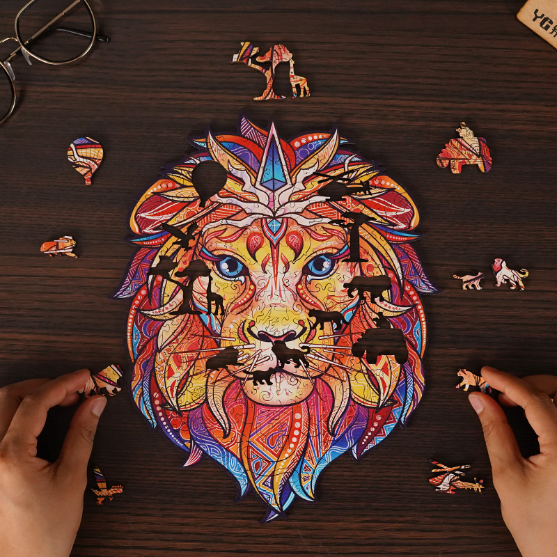 Title 5, Alien Forest Lion Irregular Fun Puzzle High Dif...