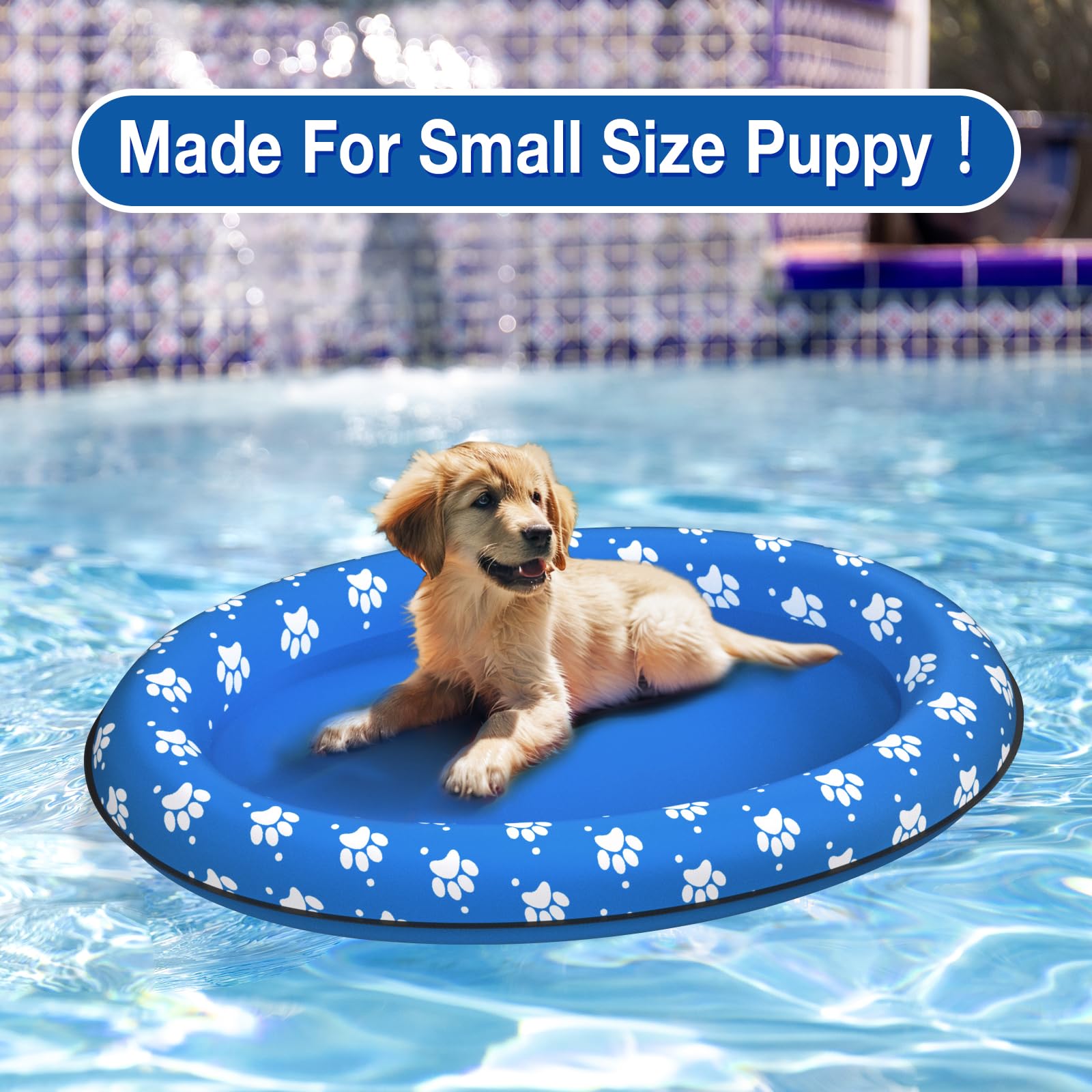 Pet Soft Dog Float Raft - Inflatable Dog Swimming Float For Summer