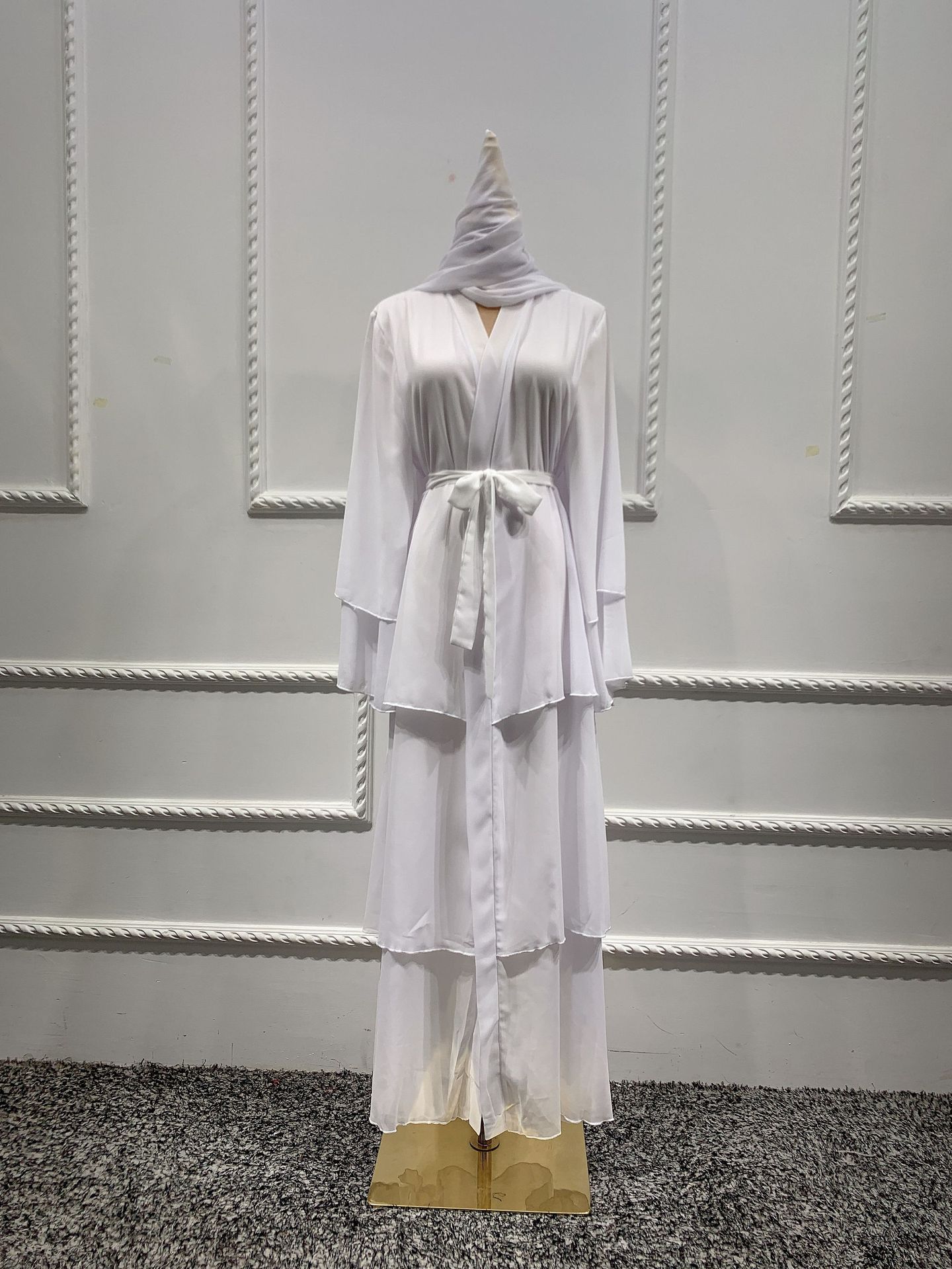 Pearl Chiffon Flowy Maxi Dress, picture 7 of 12