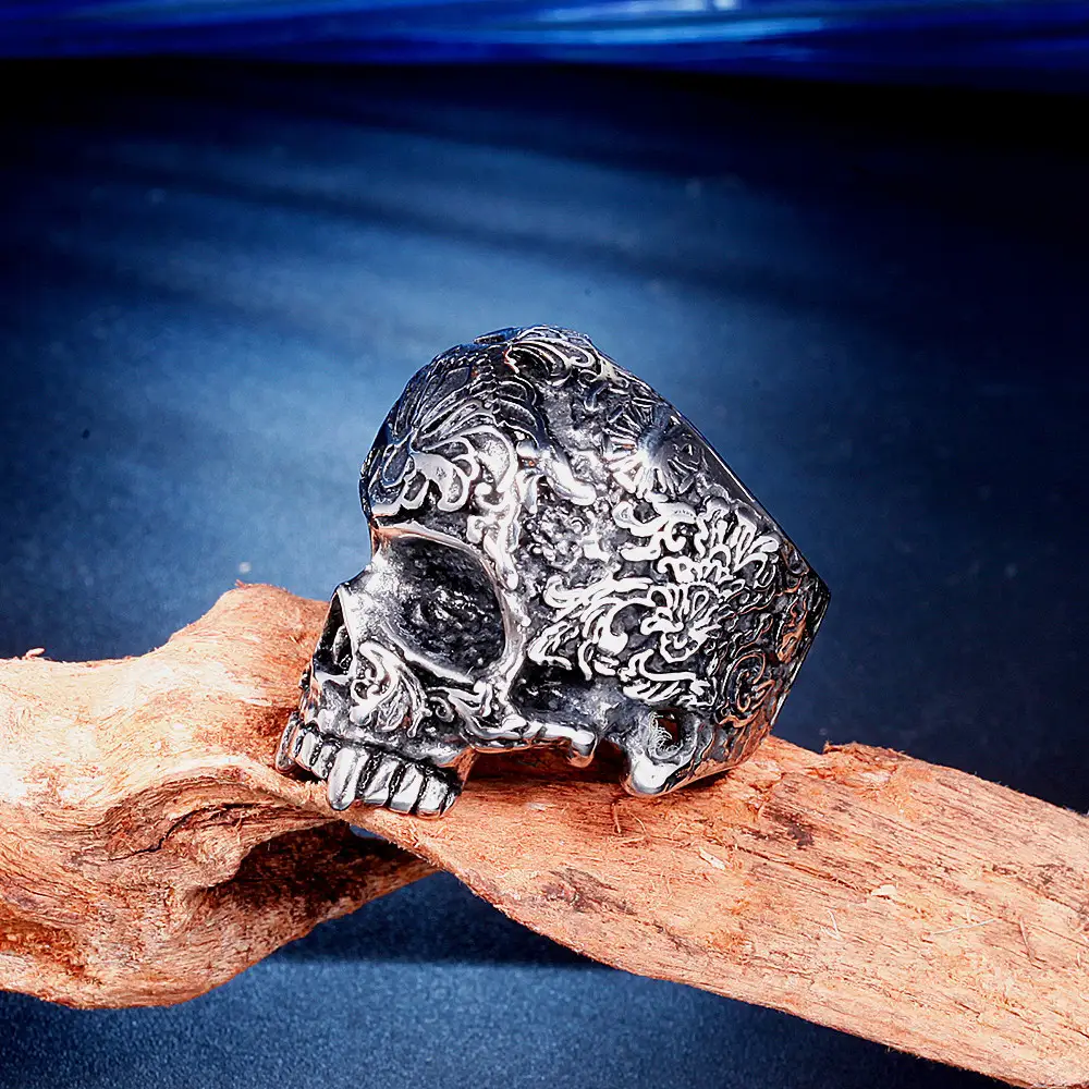 Men's Trendy Stainless Steel Skull Ring