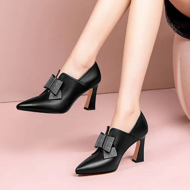 Bow Boots Women Fashion High Heels Lady Party Shoes Black - Shop at LoveMi