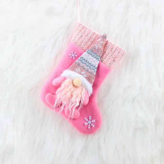 Christmas Ornament Gift Bag Long Legged Doll Christmas Stocking Pink - Shop at LoveMi