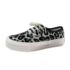Korean Version Of Leopard Print Casual Sneakers Ins Super Hot Black And White Trendy Shoes - Leopard - View 1