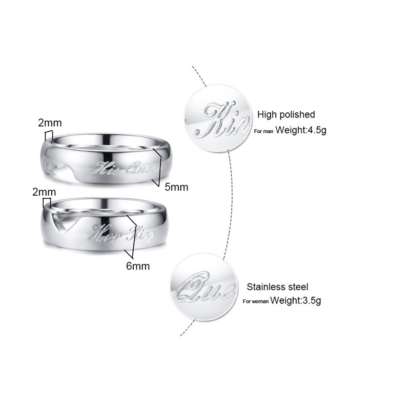 Title 2, Stainless Steel Couple Rings for Tourism Commem...