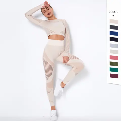 Seamless Knitted Absorbent Yoga Long-Sleeved Suit Wearsuit
